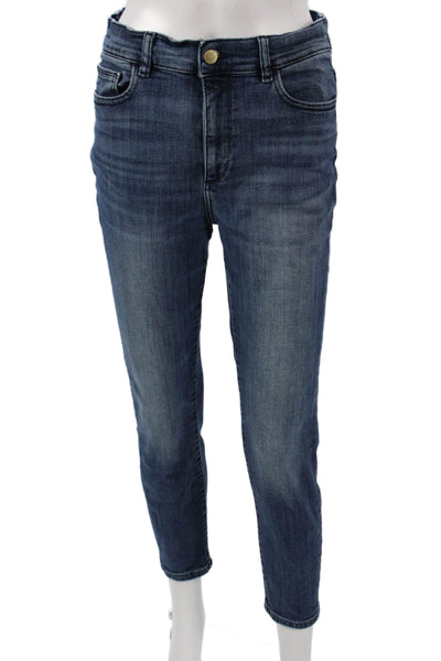 DL1961 Womens Skinny Jeans Blue High Rise Cotton Blend Button Fly Size 29