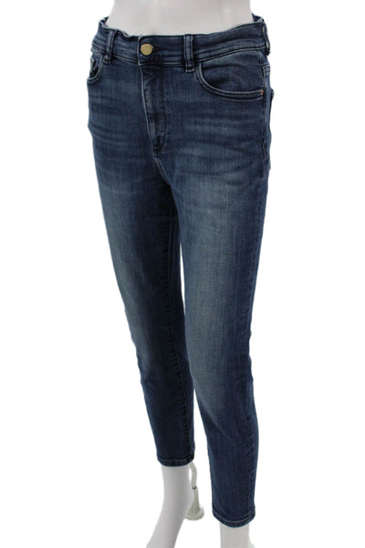 DL1961 Womens Skinny Jeans Blue High Rise Cotton Blend Button Fly Size 29