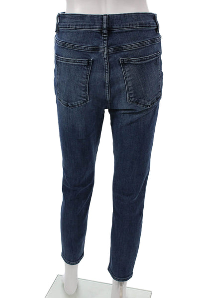 DL1961 Womens Skinny Jeans Blue High Rise Cotton Blend Button Fly Size 29