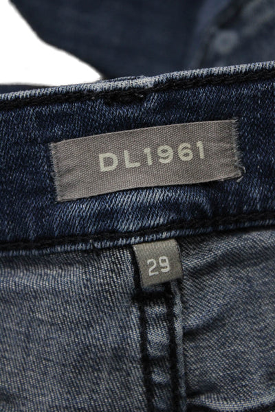 DL1961 Womens Skinny Jeans Blue High Rise Cotton Blend Button Fly Size 29