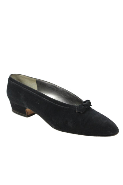 Silvia Fiorentina Womens Round Toe Bow Detail Heels Black Size 7