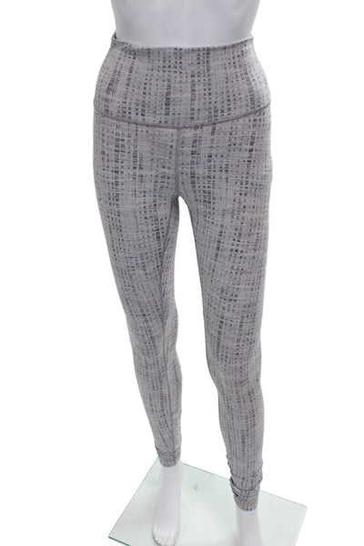 Lululemon Womens Ankle Leggings Gray Geometric Polyester Blend Size 4