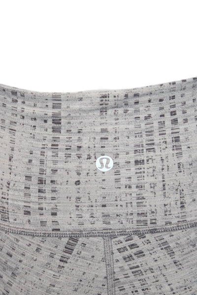 Lululemon Womens Ankle Leggings Gray Geometric Polyester Blend Size 4