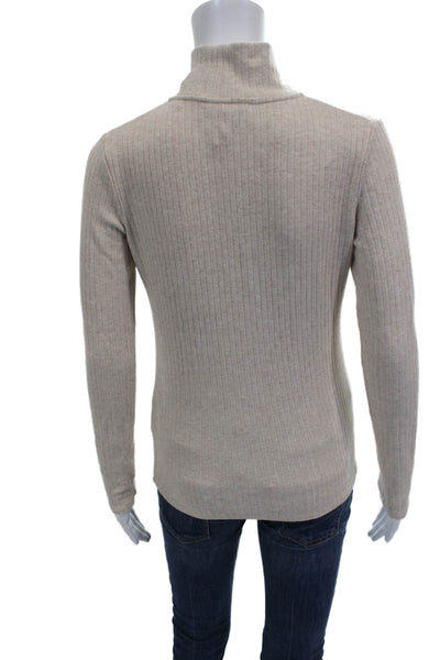 Vince Women Turtleneck Pullover Sweater Beige Size XS Petite