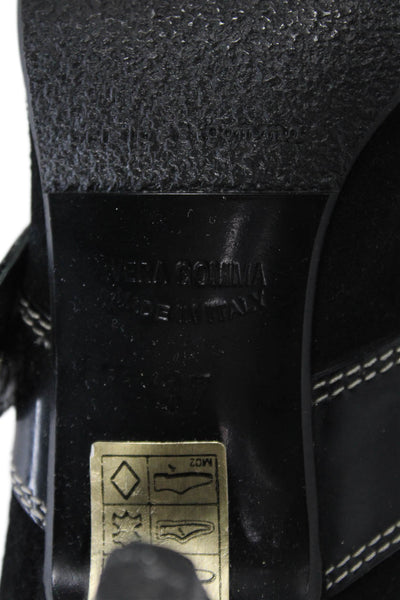 Russell & Bromley Womens Suede Buckle Detail Mary Jane Shoes Black Size 7