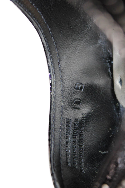 BCBGirls Womens Stiletto Platform Snake Embossed Peep Toe Pumps Black Size 10