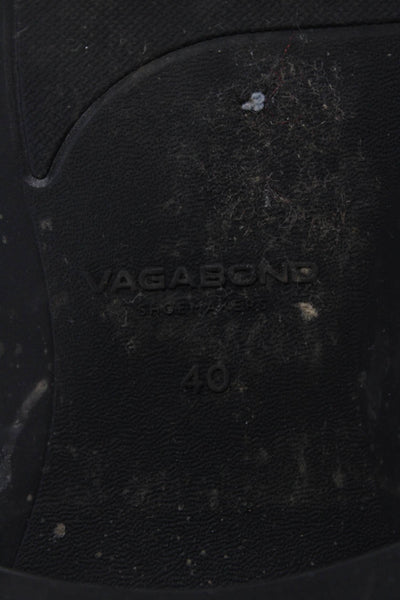 Vagabond Womens Suede Zip Ankle Boots Shoes Solid Black Size 10