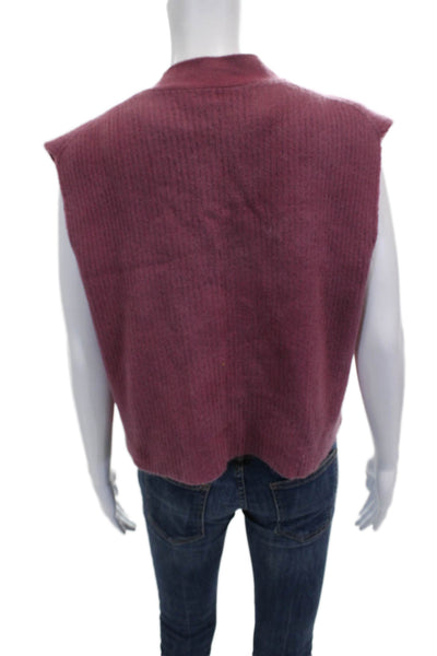 J Crew Womens 100% Cashmere V-Neck Vest Pink Size M