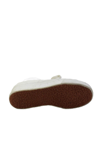 Superga Womens 2790 Napa Leather Platform Low-Top Sneakers White Size 9.5
