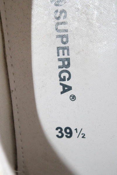 Superga Womens 2790 Napa Leather Platform Low-Top Sneakers White Size 9.5