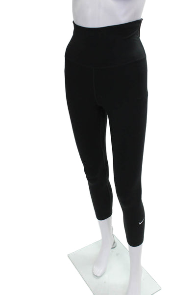 Nike Womens Capri Leggings Black Polyester Size XS