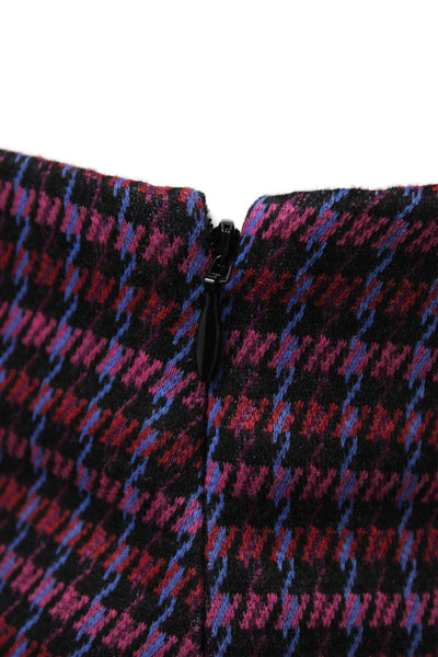 Ecru Womens Multicolor Check Cropped Pants Zip Closure Size M