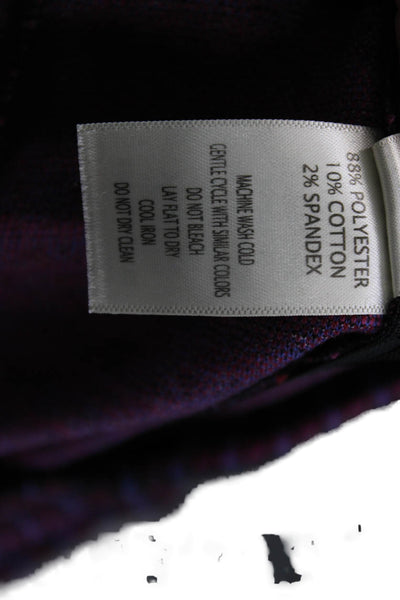 Ecru Womens Multicolor Check Cropped Pants Zip Closure Size M