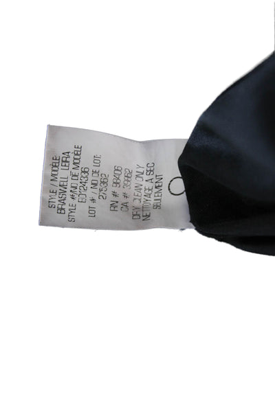 Theory Women A-Line Skirt Black Cotton Blend Zip Short Size 4