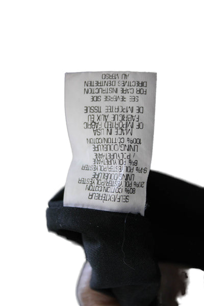 Theory Women A-Line Skirt Black Cotton Blend Zip Short Size 4