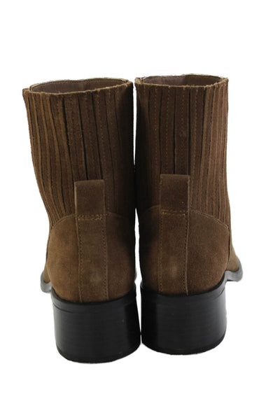 Dolce Vita Womens Suede Heeled Ankle Boots Brown Size 8.5