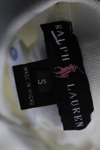 Ralph Lauren Black Label Women White Cotton Collared Short Sleeve Polo Size S