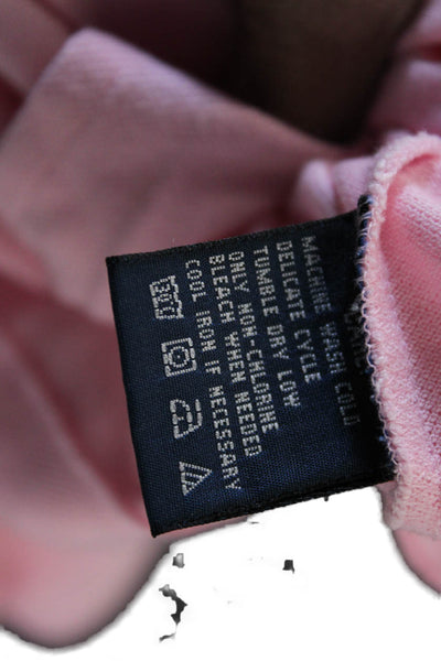 Ralph Lauren Blue Label Women Polo Pink Cotton Collared Short Sleeve Size M