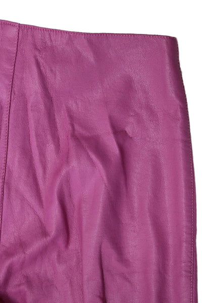 Tark 1 Women Pants Pink Polyurethane Button Closure Size 1