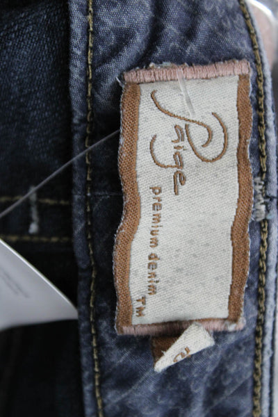 Paige Womens Skinny High Rise Blue Jeans Cotton Blend Size 25