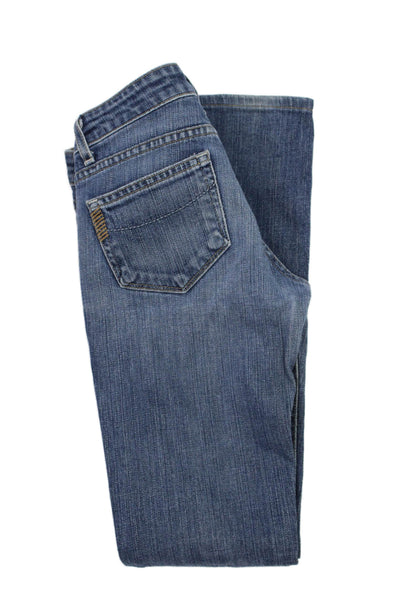 Paige Womens Skinny Jeans Blue High Rise Button Fly Size 25