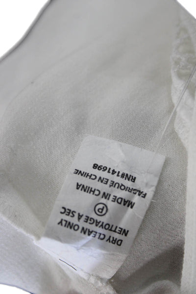 Ramy Brook Womens Basic Viscose Halter Tank Sleeveless Button White Size M