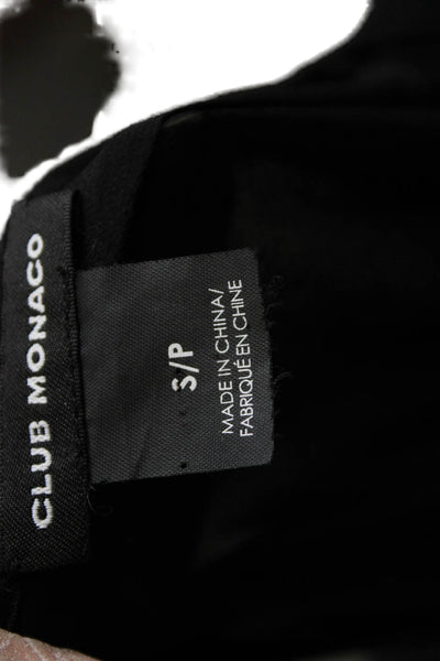 Club Monaco Women Pullover Sweater Black Wool V-Neck Long Sleeve Petite Size S