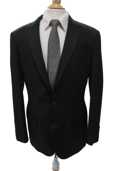 J Crew Mens Blazer Black Wool Button Size 42
