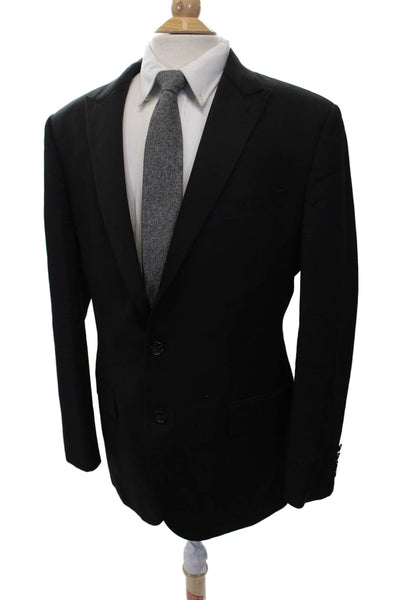 J Crew Mens Blazer Black Wool Button Size 42