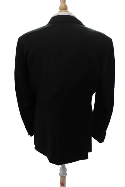 J Crew Mens Blazer Black Wool Button Size 42