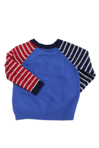 Baby Boden Childrens Boys Pullover Sweater Blue Cotton Size 2-3