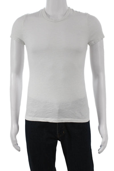 Rowan Mens T-Shirt White Crew Neck Short Sleeve 100% Cotton Size S