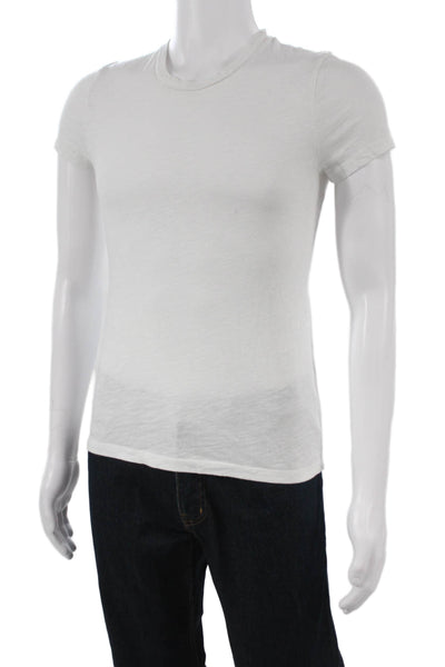Rowan Mens T-Shirt White Crew Neck Short Sleeve 100% Cotton Size S