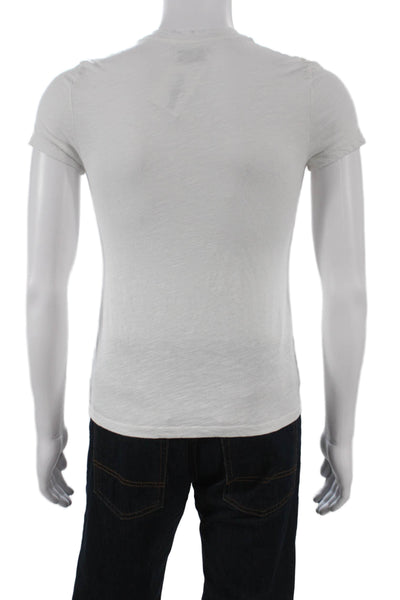 Rowan Mens T-Shirt White Crew Neck Short Sleeve 100% Cotton Size S