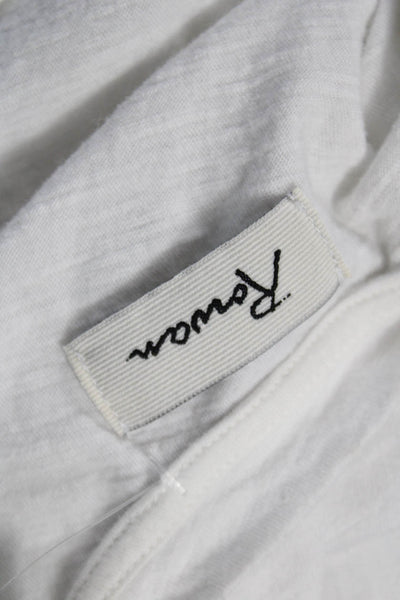 Rowan Mens T-Shirt White Crew Neck Short Sleeve 100% Cotton Size S