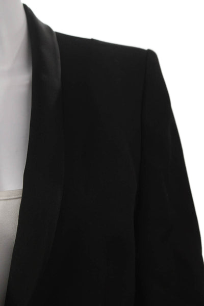 Pallas Womens Tuxedo Blazer Black Wool Button Long Sleeve Size 38