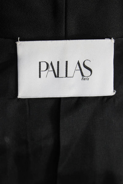 Pallas Womens Tuxedo Blazer Black Wool Button Long Sleeve Size 38