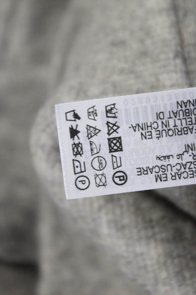 Zara Women Gray Nylon Pea Coat Button Long Sleeve Size S