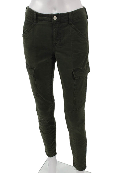 J Brand Women Skinny Jeans Green Cotton Mid Rise Inseam 27 Size 25
