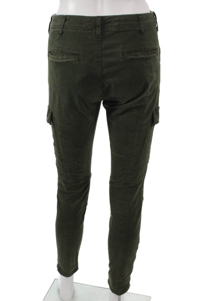 J Brand Women Skinny Jeans Green Cotton Mid Rise Inseam 27 Size 25