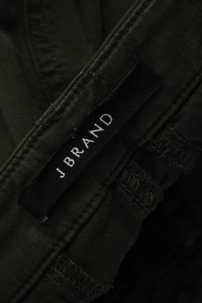 J Brand Women Skinny Jeans Green Cotton Mid Rise Inseam 27 Size 25