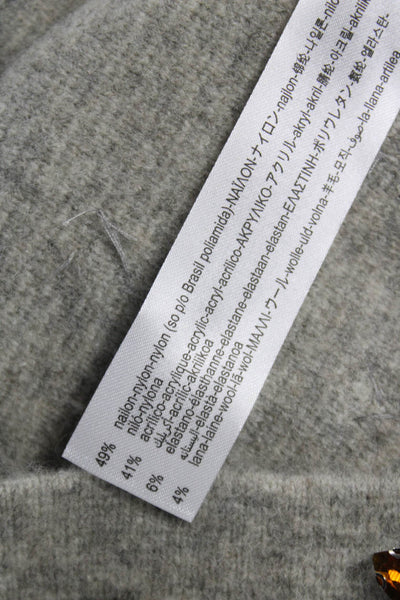 Zara Women Gray Nylon Straight Pencil Midi Skirt Size S