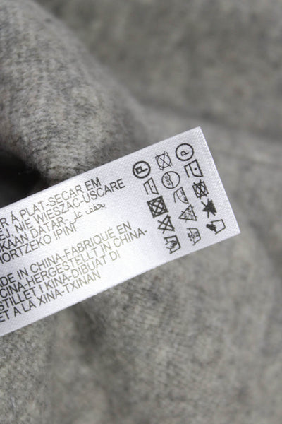 Zara Women Gray Nylon Straight Pencil Midi Skirt Size S