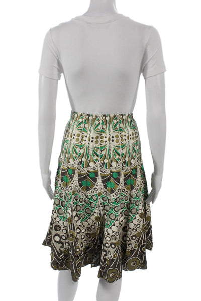 Elie Tahari Womens A-Line Linen Skirt Knee-Length Multicolor Size S