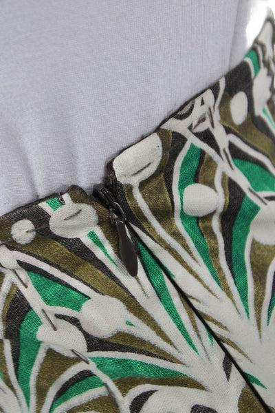 Elie Tahari Womens A-Line Linen Skirt Knee-Length Multicolor Size S