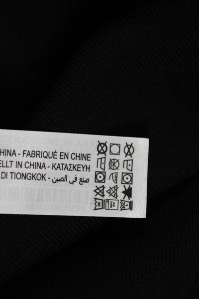 Zara Womens Bodycon One Shoulder Knee Length Black Viscose Dress Size M