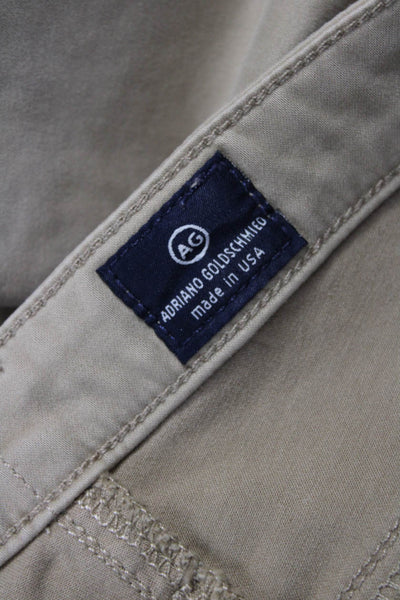 AG Adriano Goldschmied Mens Chino Pants Beige Button 30 Inseam Size 31