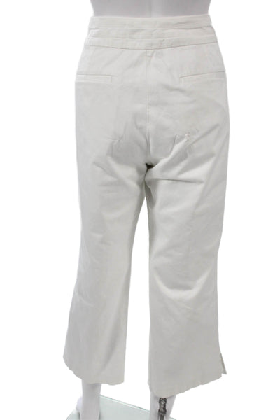 Banana Republic Womens Cropped White Cotton Pants Size 12
