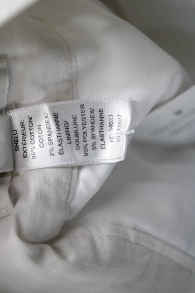 Banana Republic Womens Cropped White Cotton Pants Size 12