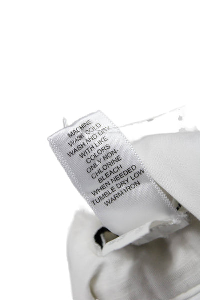 Banana Republic Womens Cropped White Cotton Pants Size 12